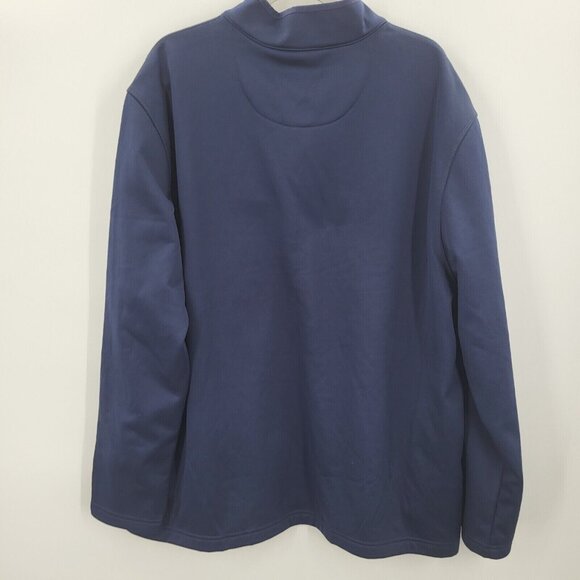 Callaway Golf Shirt Top Mens Sz XXL Navy 1/2 Zip Tawny Port Optic-Shield UPF 50 - Picture 2 of 9